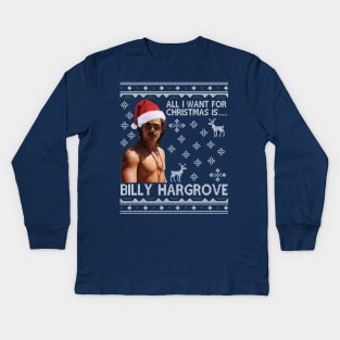 Stranger Things Billy Hargrove Christmas Wish Kids Long Sleeve T-Shirt